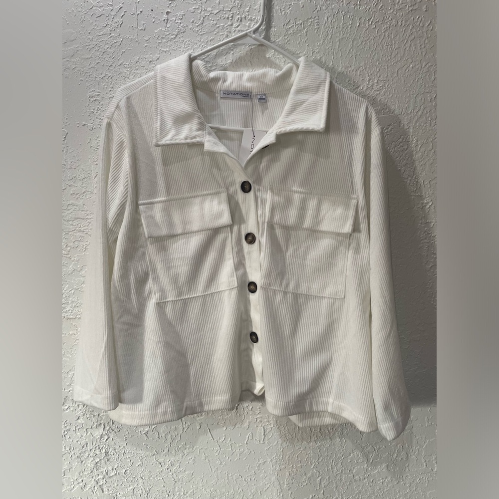Notations 3/4 sleeve shacket - Picture 1 of 4